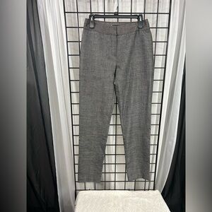 VINTAGE Anne Klein Black and Grey, Silver Patterned Fabric Straight leg.